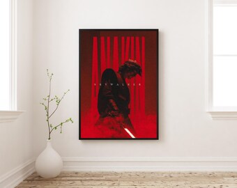 Póster de Anakin Skywalker / Arte mural de Star Wars / Lámina de la película Sith / Decoración de ciencia ficción y fantasía