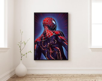 スパイダーマン対ドクター・オクトパスのポスター｜マーベルスーパーヒーローのウォールアート｜コミックブックプリント｜アクション美的装飾