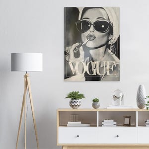 Vogue Poster | Fashion Wall Art Print | Black and White Aesthetic Decor | Luxury Editorial Poster | Minimalist Chic Wall Art image 8