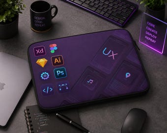 UI UX Designer Laptop Sleeve, Figma Laptop Case, UX Designer Gift, Graphic Designer Sleeve