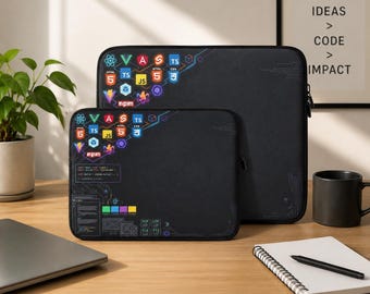 Programmer Laptop Sleeve | Frontend Developer Gift | React Angular JavaScript TypeScript