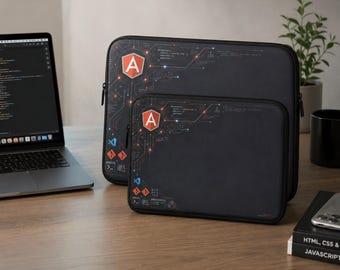 Angular Developer Laptop Sleeve, Programmer Laptop Case, Frontend Developer Gift, Coding Laptop Sleeve