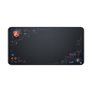 Alfombrilla de escritorio para desarrolladores Angular, tapete de trabajo para TypeScript RxJS, regalo para programadores frontend, accesorio de escritorio para ingenieros de software. imagen 2