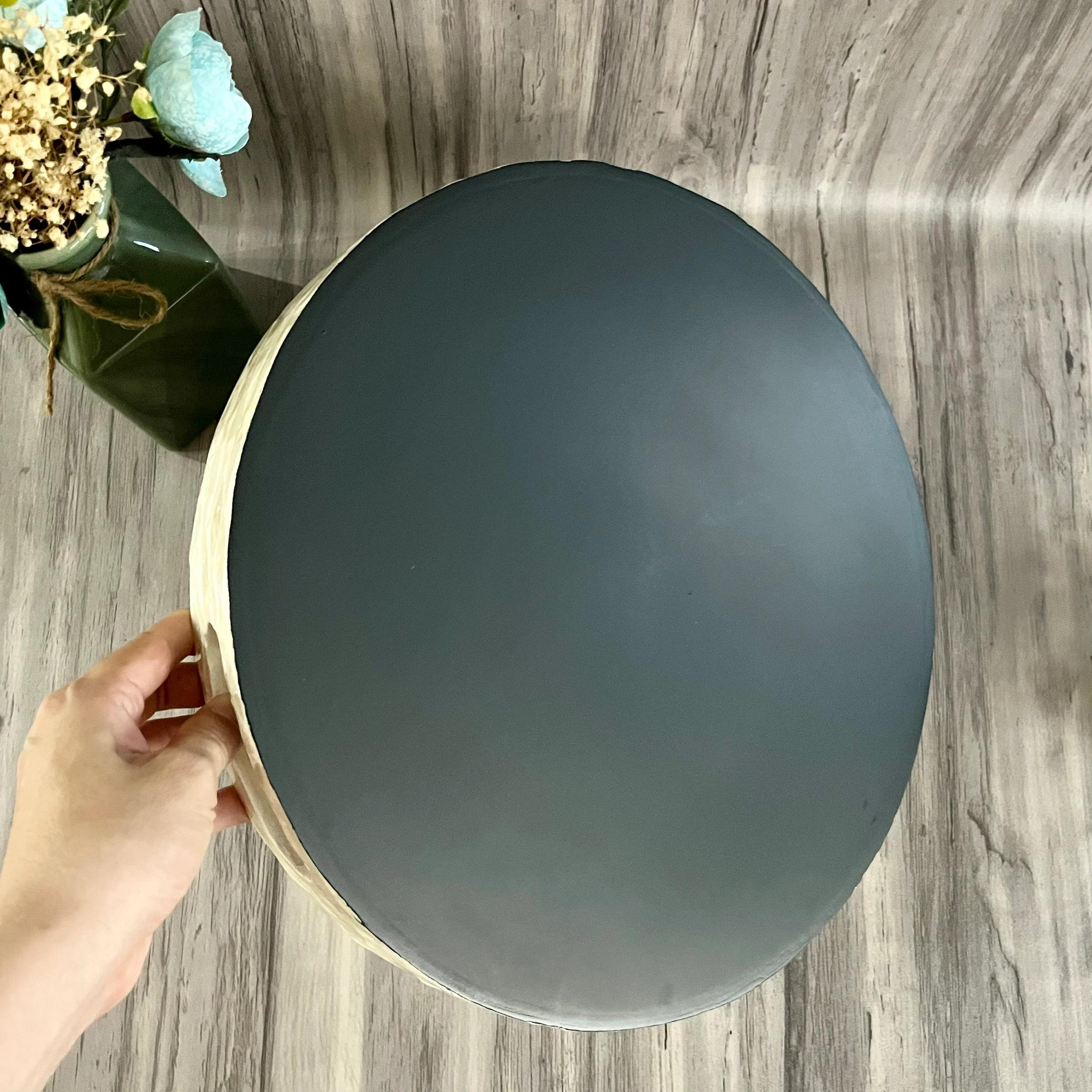 Mother of Pearl Mosaic Round Tray Handmade Home Decor - Full Profile