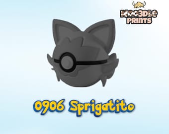 Pokéball 0906 Sprigatito | Pokémon Inspired 3D Printed Display Figure