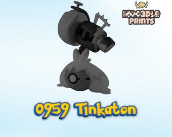 Pokéball 0959 Tinkaton | Pokémon Inspired 3D Printed Display Figure