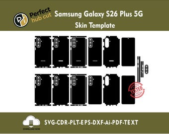 Samsung Galaxy S26 Plus 5G Skin Vorlage Vektor Cricut Silhouette