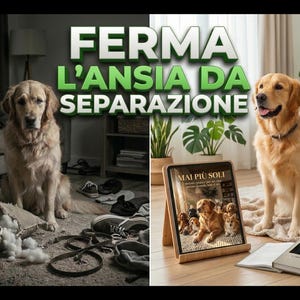 KIT Ansia da Separazione Cane | E-book + Diario dei Progressi Stampabile | Guida Pratica Addestramento Cinofilo Gentile | Metodo Passo-Passo