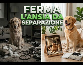 KIT Ansia da Separazione Cane | E-book + Diario dei Progressi Stampabile | Guida Pratica Addestramento Cinofilo Gentile | Metodo Passo-Passo
