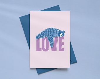 Biglietto Stampabile LOVE . Scelta più sostenibile: scarichi, stampi e festeggi subito. Download Istantaneo | Cute Printable LOVE Card