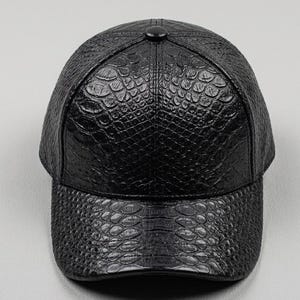 Ormskinnsbasebollkeps i konstläder – Unisex Streetwear Snapback Dad Hat