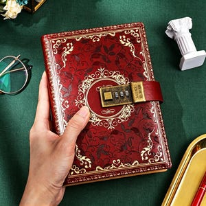 Custom Combination Lock Diary - Industrial Style Password Journal, 100g Thick Paper Notebook for Secret Thoughts
