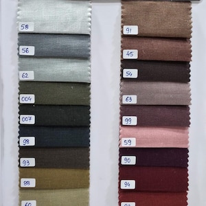 Pure European Linen Fabric by Yard | Soft Washed Garment Medium Weight Cloth | 30+ Colors | 160 GSM 58" Width