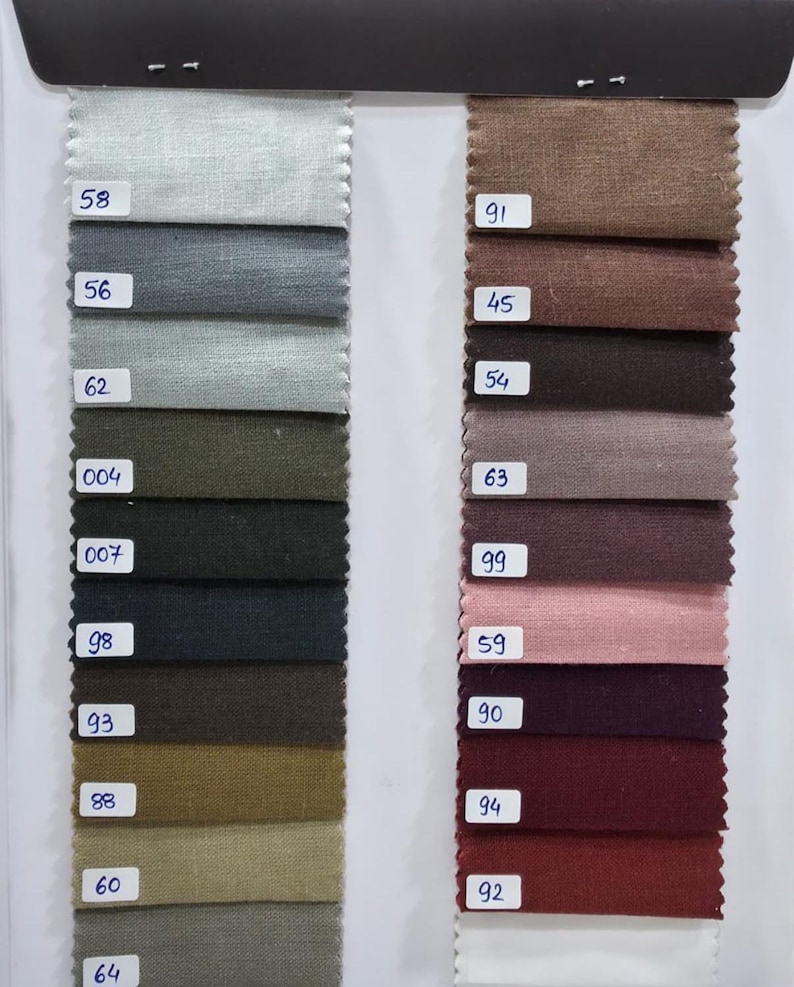Pure European Linen Fabric by Yard | Soft Washed Garment Medium Weight Cloth | 30+ Colors | 160 GSM 58" Width