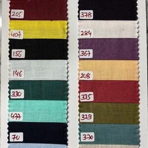 Pure European Linen Fabric by Yard | Soft Washed Garment Medium Weight Cloth | 30+ Colors | 160 GSM 58" Width