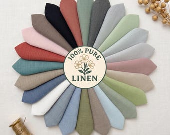 Puur linnen, op maat gesneden | Zachte, gewassen stof van gemiddeld gewicht | 20 kleuren