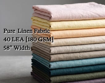 Puur natuurlijk linnen, op maat gesneden | Zachte, gewassen stof van gemiddeld gewicht | 10 kleuren