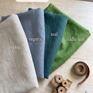 Pure European Linen Fabric by Yard | Soft Washed Garment Medium Weight Cloth | 30+ Colors | 160 GSM 58" Width