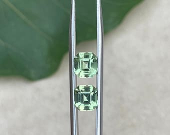 3,85 kt | Paar natuurlijk lichtgroen peridot - Pakistan - losse edelstenen, perfecte sieraden