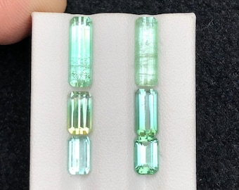 12,25 kt | Natuurlijk groene kleur toermalijnpaar | Losse edelsteen Afghanistan