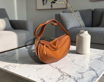 Leather Crossbody Bag | Minimalist Shoulder Bag