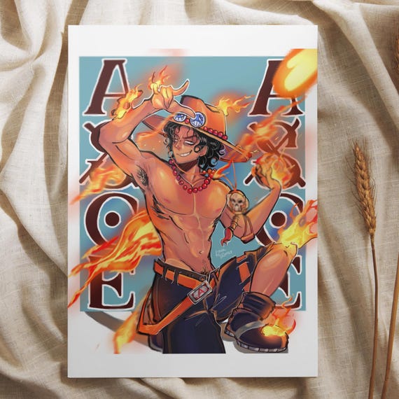 One Piece Fanart Prints [Dellinger, Nico Robin, Portgas D. Ace]