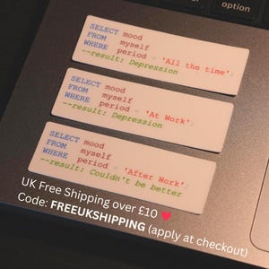 Waterdichte SQL Mood-sticker | Laptopsticker grappige programmeurcodering (werkstemming)