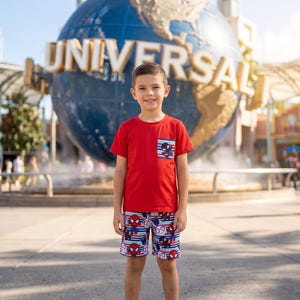 Spiderman-Shorts-Set für Jungen | Superhelden-Sommeroutfit für Jungen | Trendige Kleidung für Kleinkinder und Kinder mit Comicfiguren