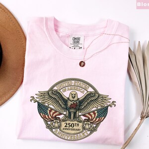 USA 250th Anniversary Shirt, Vintage USA Eagle Tshirt, Retro Patriotic Tee, Independence Day Shirt, 4th of July Patriotic, Comfort Colors image 10