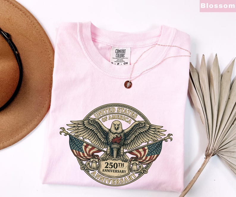 USA 250th Anniversary Shirt, Vintage USA Eagle Tshirt, Retro Patriotic Tee, Independence Day Shirt, 4th of July Patriotic, Comfort Colors image 10