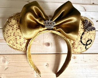 Beyhive honingraat Mickey-oren | Handgemaakte Disney-oren | Op Beyoncé geïnspireerd accessoire