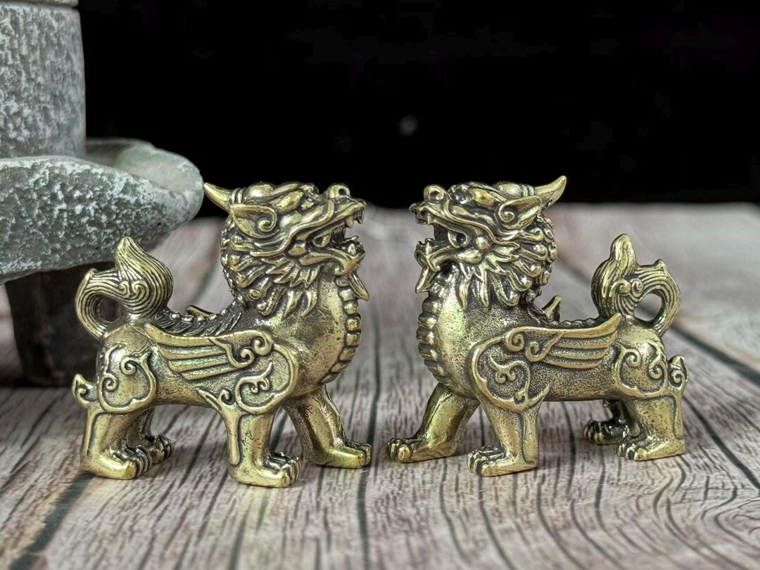 Pair Feng Shui Imperial Guardian Chi Lin/kei Loon/qi Lin for Anti Bad ...