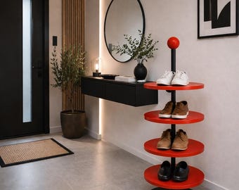 Platsbesparande vertikal skohylla, skoförvaring i flera nivåer för entré, hall eller ett litet utrymme