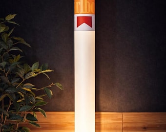 Lampa papieros Marlboro – wyjątkowa lampa podłogowa (100 cm)