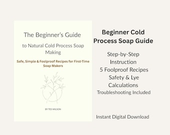 Gids voor het maken van koude proceszeep voor beginners (pdf) met 5 recepten