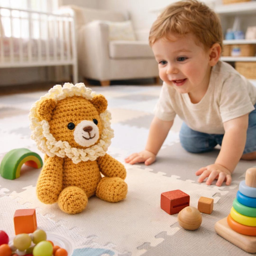 Crochet Lion Amigurumi Pattern | Cute Lion Plush Toy | Safari Animal ...