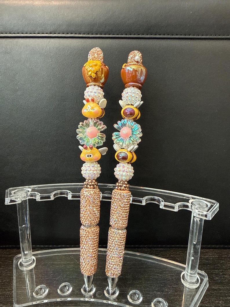 Custom Rhinestone Pens Rhinestone Beaded Pens With Charms – Decorative Writing Tools. Ask ...
