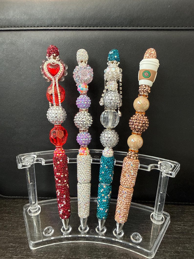 Custom Rhinestone Pens Rhinestone Beaded Pens With Charms – Decorative Writing Tools. Ask ...