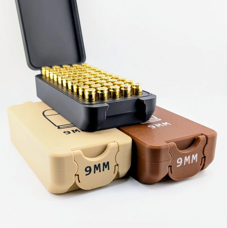 9mm Ammo Storage Case – 50 Round Modular Cartridge Organizer ...