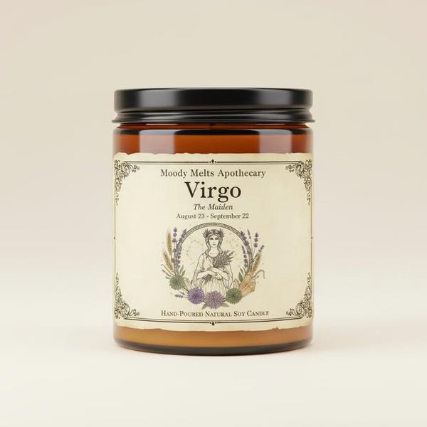 Virgo Zodiac Candle | Vintage Apothecary