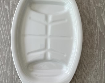 Vintage Corning Ware P-19 Blue Cornflower Roasting Platter | 16” Oval Broiler Dish | Mid Century Kitchen Serving Tray