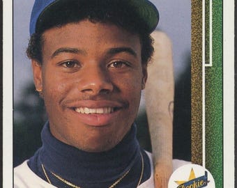1989 Upper Deck baseball Ken Griffey, Jr. rookie card #1, MARINERS / REDS (HOF)