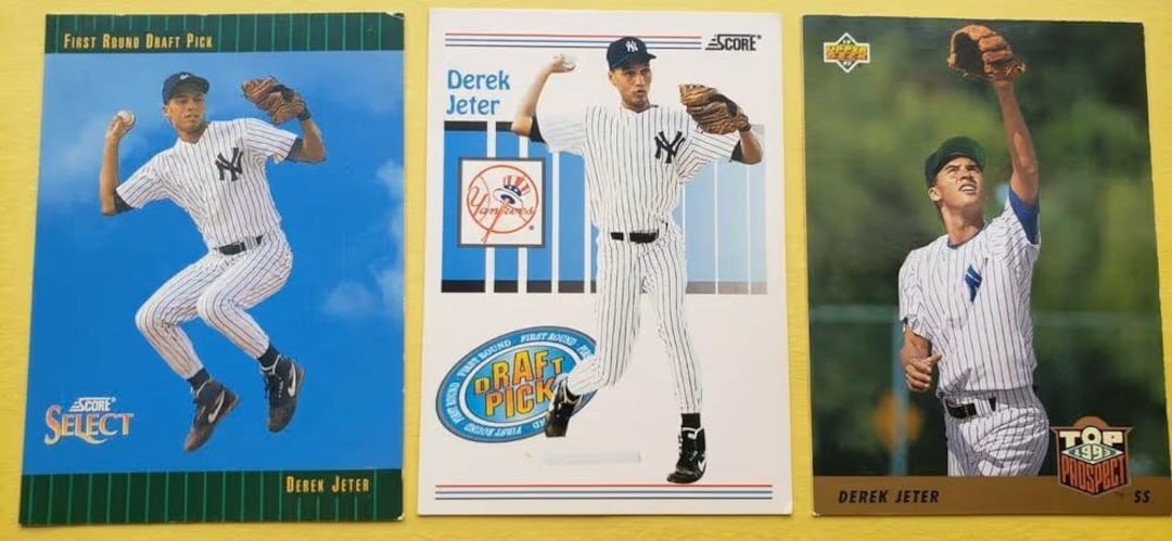 Deter Jeter Rookie Card 1993 Derek Jeter Rookie Cards Lot, Score Upper Deck Baseball (digital ...