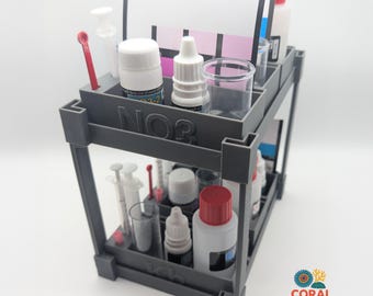 6 Pack Salifert Test Kit Master Reef Aquarium Set Organizer/w Stacking Kit + Free Algae Scraper