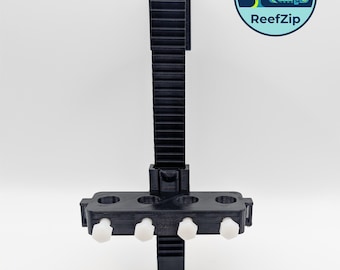 ReefZip Quad Aquarium Probe / Hose Holder fits Rimmed or Rimmless Reef Sumps