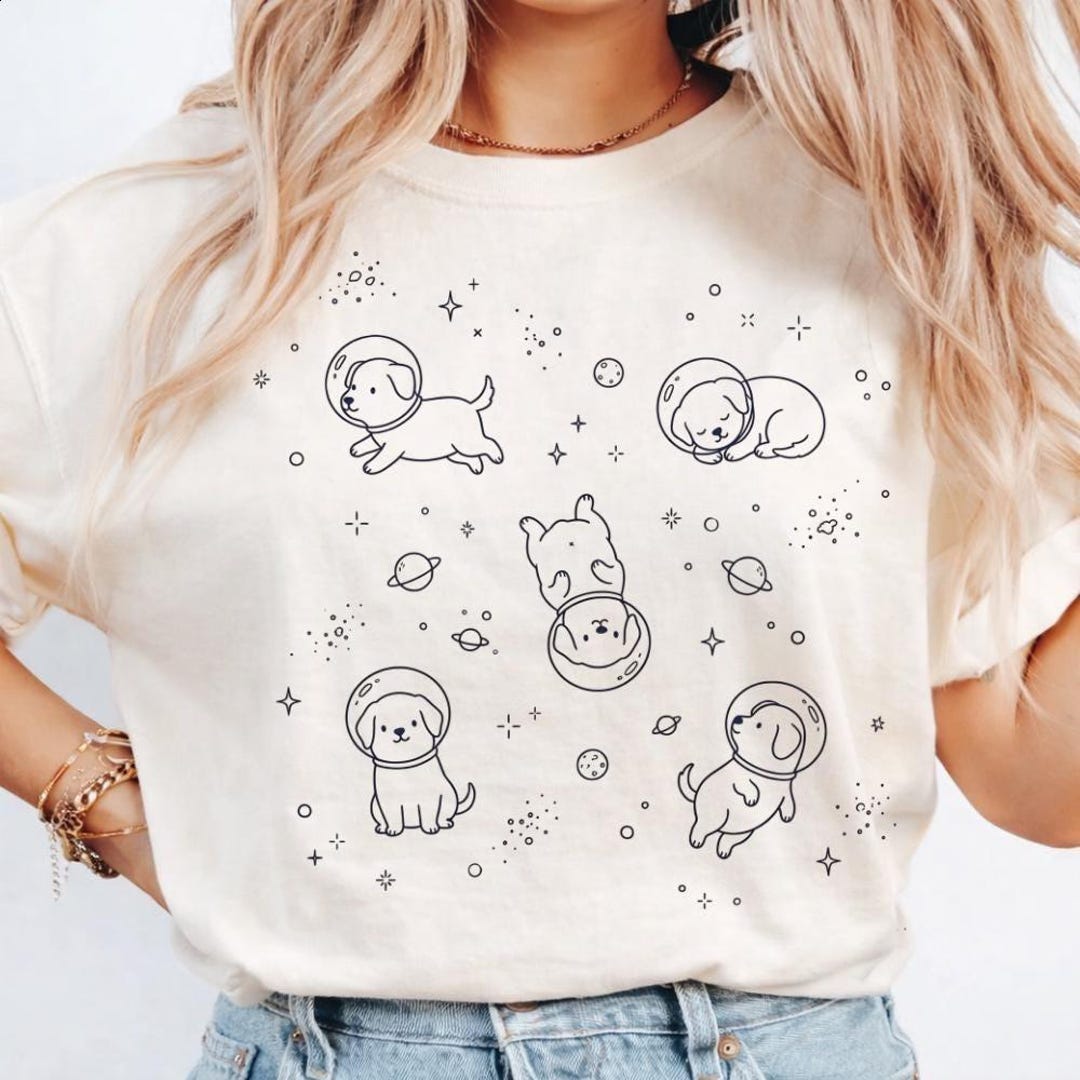 Space Puppy PNG, Cute Astronaut Dog Pattern, Dog Coloring Page PNG ...