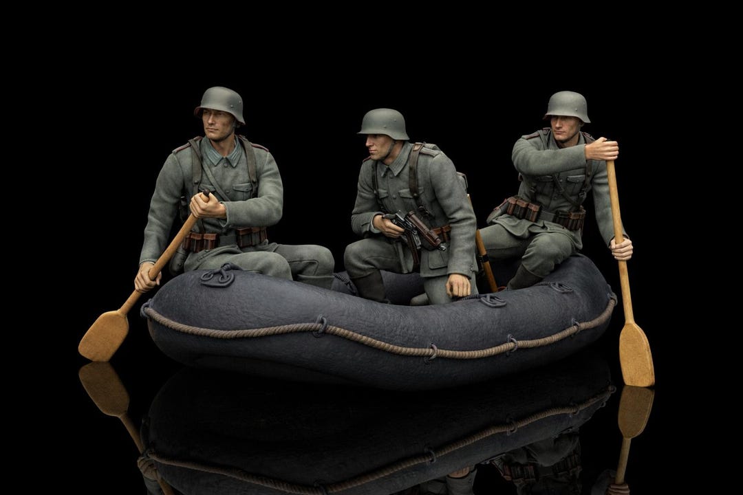 Ww2 Inflatable Uniform WW2 German Soldiers Inflatable Boat – 1:35 Scale Resin 3D Printed ...
