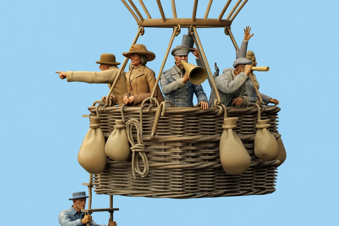 Victorian Hot Air Balloon Passengers – 1:35 Scale Resin Miniatures - Etsy