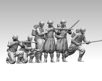 Union Zouaves Infantry Figures – 1:30 Scale ACW Resin Diorama Models
