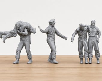 Duitse tankbemanning 1/48 1/35 1/32 1/30 1/24 schaal WWII Resin Diorama Figures Soldiers